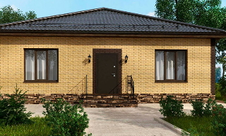 Проекты одноэтажных домов из кирпича | Строй-Сба - Сибай от 3665 рублей